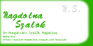 magdolna szalok business card